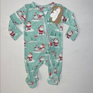 🎄Angel Dear Golf Santa Footie Newborn 0-3 3-6 months